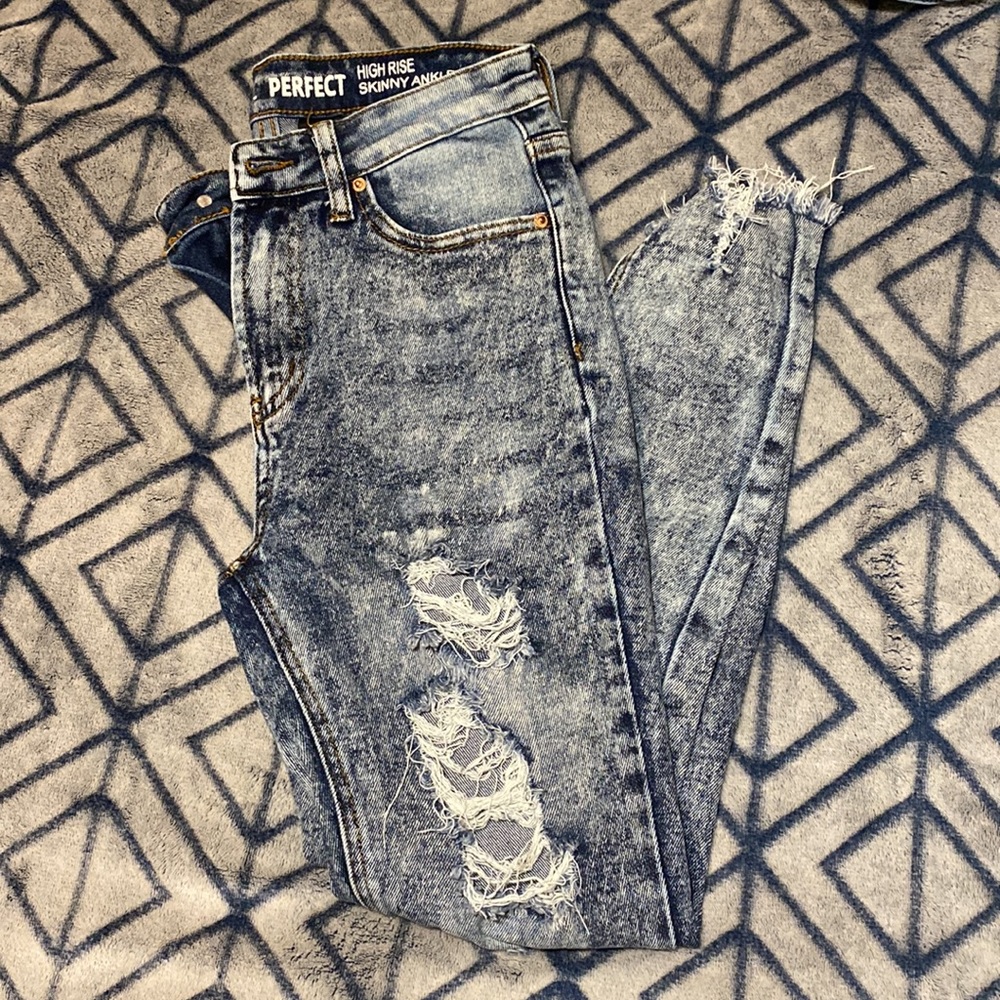 SONG High rise skinny ankle jeans SHEIN